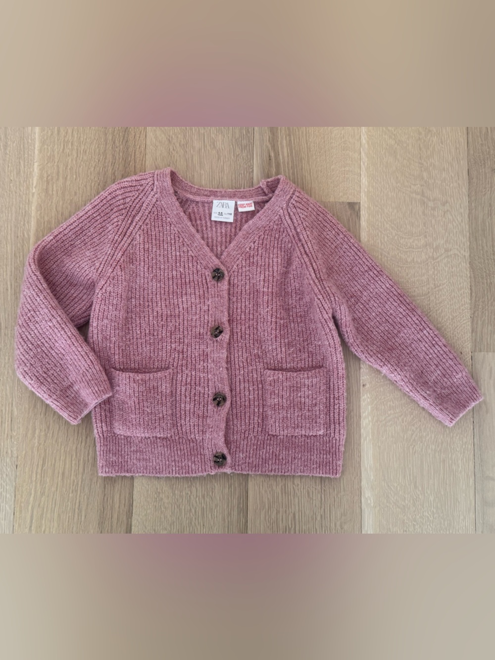 ZARA GIRLS Pink Cardigan - Size 4-5 years